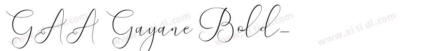 GAA Gayane Bold字体转换